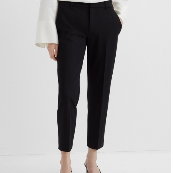 Black Cotton Blend Work Pants - Picture 1 of 4